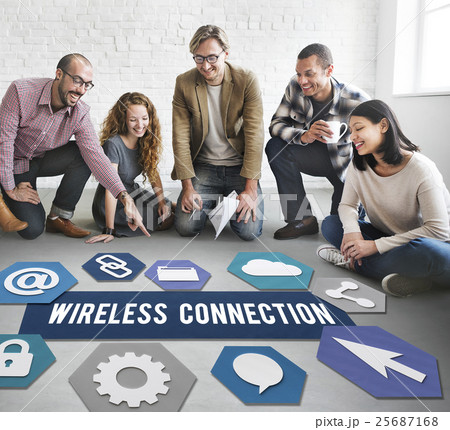 Wireless Signal Reception Mobility Graphic Concept 25687168