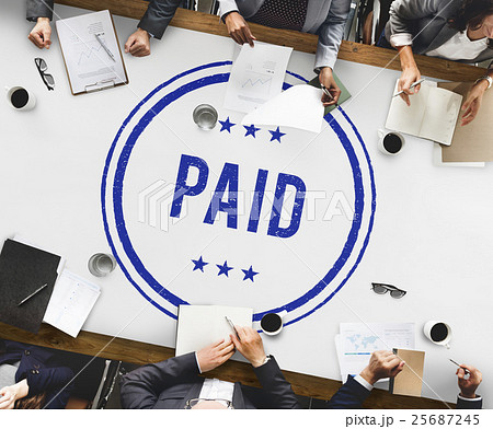 Paid Pay Receipt Finance Accounting Graphic Concept 25687245