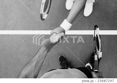 Tennis Palyer Training Match Game Lifestyle Concept 25687247