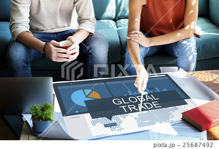 Business Analysis Data Global Trade Graphic Concept Business Analysis Data Global Trade Graphic Concept 25687492