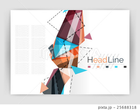 Geometric annual report business template 25688318