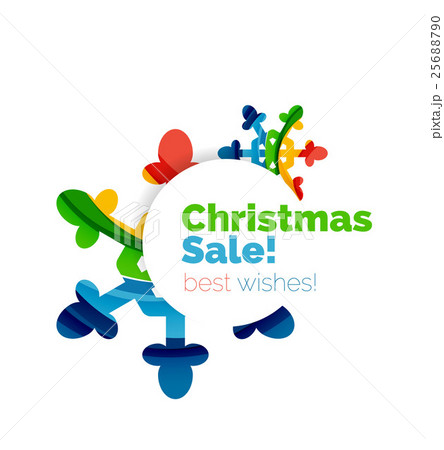 Christmas and New Year geometric paper design 25688790