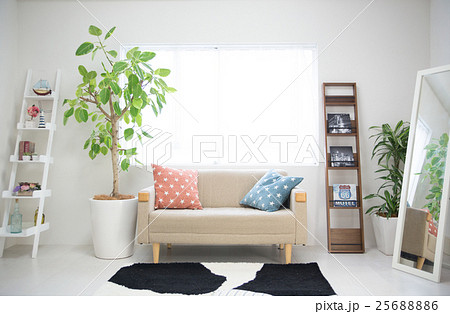 白壁に囲まれたシンプルな部屋 25688886