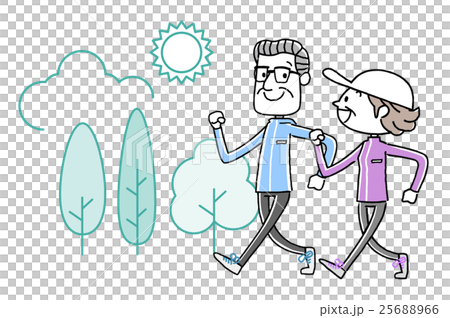 Sports: Senior couple walking Sports: Senior couple walking 25688966