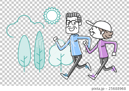 Sports: Senior couple jogging Sports: Senior couple jogging 25688968