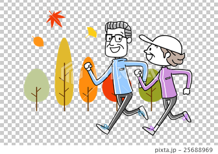 Sports: Senior couple jogging Sports: Senior couple jogging 25688969