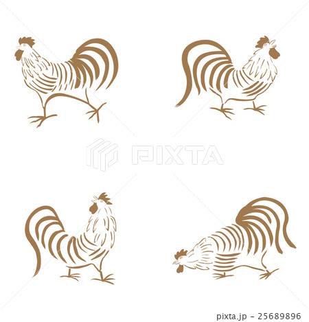 にわとり  イラスト 筆 金 にわとり  イラスト 筆 金 25689896