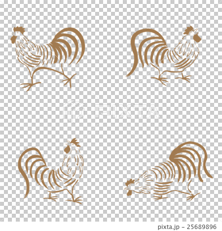 にわとり  イラスト 筆 金 にわとり  イラスト 筆 金 25689896