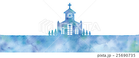 教会のシルエットのイラストのイラスト素材 25690735 Pixta