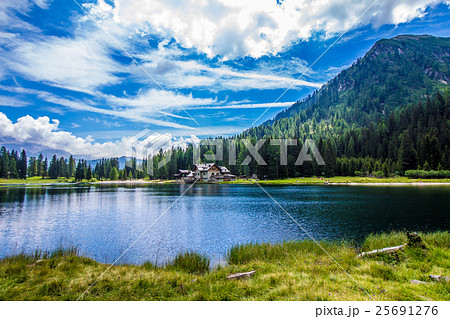 The lake Nambino in the Alps, Trentino, Italy The lake Nambino in the Alps, Trentino, Italy 25691276