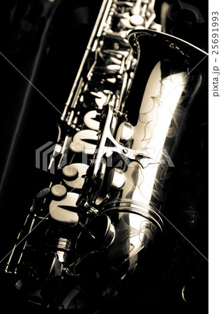 Saxophone alto jazz music instrument close up  25691993