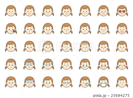 顔　アイコン　女の子 25694275
