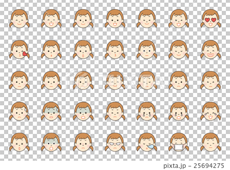 顔　アイコン　女の子 25694275