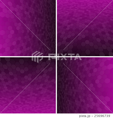 Set Purple Honeycomb Vector Background. 25696739