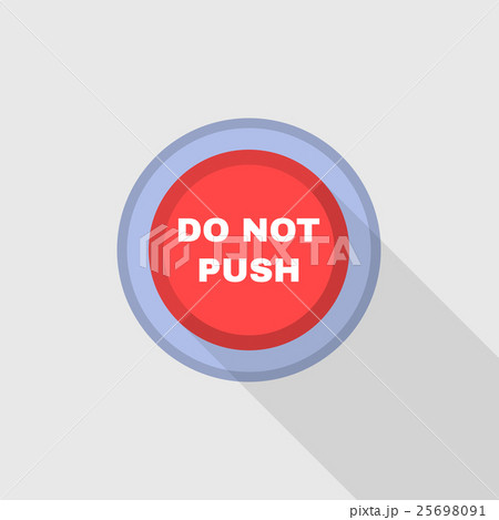 Industrial Red Button. Do not press. Flat Design Industrial Red Button. Do not press. Flat Design 25698091