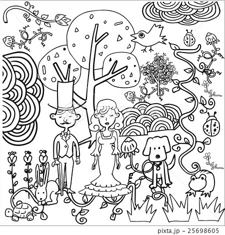 Man and woman doodle decorate 25698605