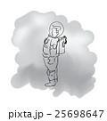 Standing alone astronaut cartoon drawing 25698647