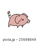 Standing alone pig cartoon drawing 25698649