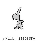 Standing alone rabbit cartoon drawing 25698650