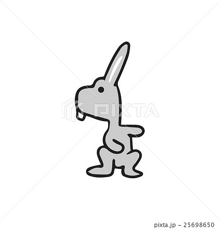 Standing alone rabbit cartoon drawing 25698650