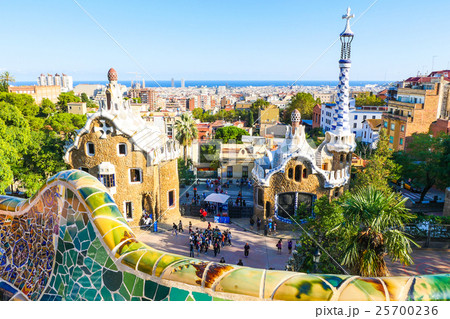 Park Guell by architect Antoni Gaudi, Barcelona Park Guell by architect Antoni Gaudi, Barcelona 25700236