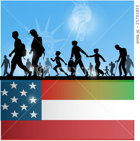 american people immigration background with flag american people immigration background with flag 25701855