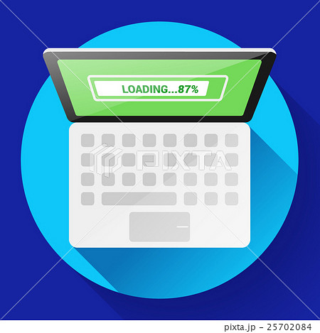 Open Laptop Top View Vector Flat Icon 25702084