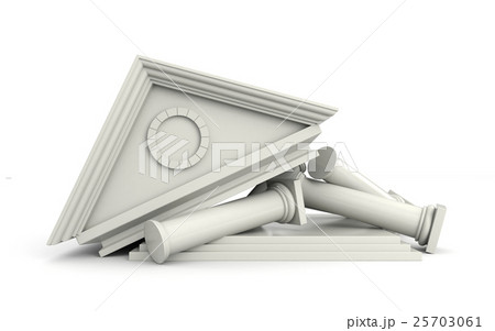 Destroyed building in antiques style 25703061