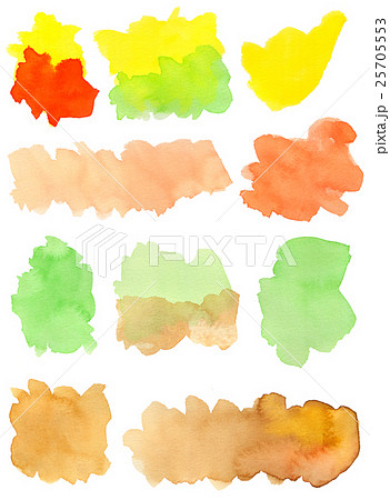 抽象的で手描き水彩のいびつな形 25705553