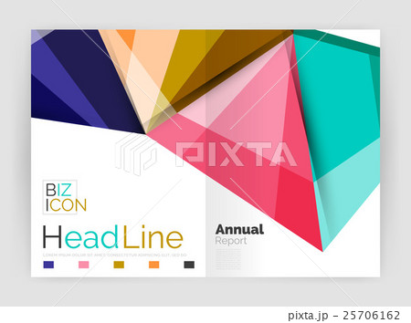 Vector annual report geometric template 25706162
