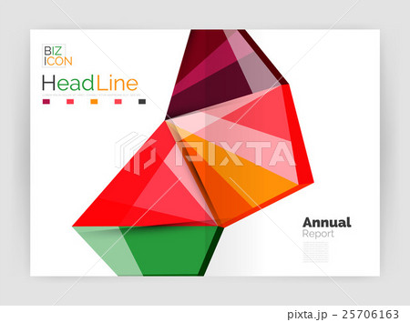 Vector annual report geometric template 25706163