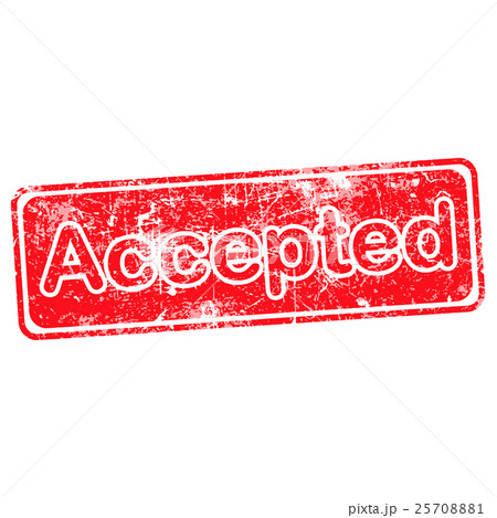 accepted red grunge rubber stamp vector 25708881