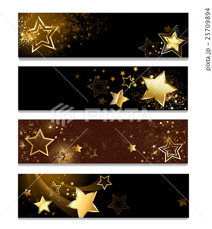four banners with stars four banners with stars 25709894