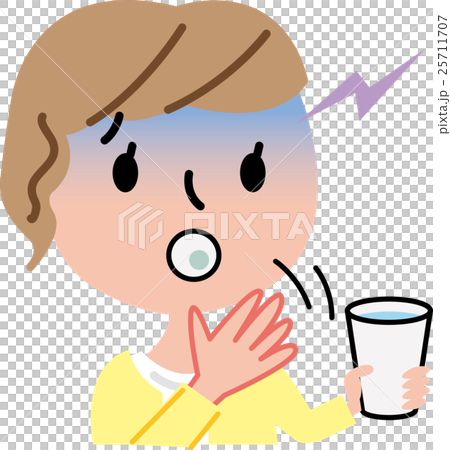 偏頭痛　頭痛薬を飲む 25711707