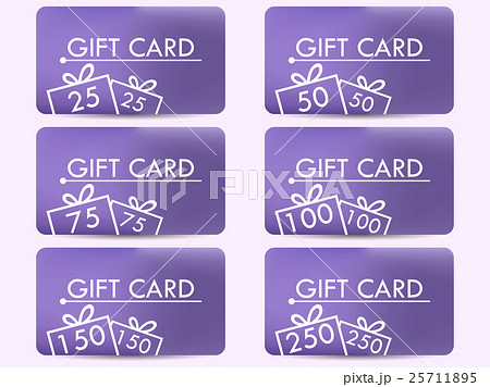 Gift card with a gift box. Vector illustrations. 25711895
