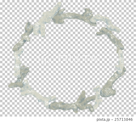 白色珊瑚框架圓 25713846