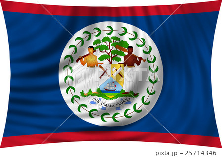 Flag of Belize waving isolated on white Flag of Belize waving isolated on white 25714346
