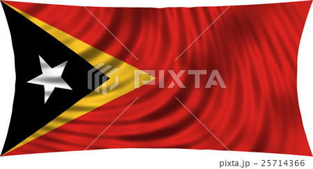 Flag of East Timor waving isolated on white 25714366