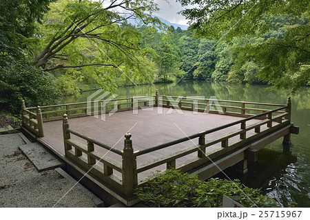高鴨神社　浮舞台　池　葛城古道 25715967