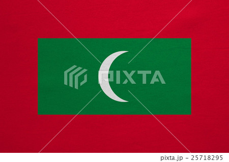 Flag of Maldives real detailed fabric texture Flag of Maldives real detailed fabric texture 25718295