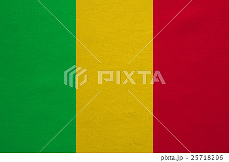 Flag of Mali real detailed fabric texture 25718296
