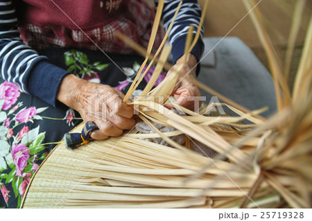越中福岡の菅笠　編み 25719328