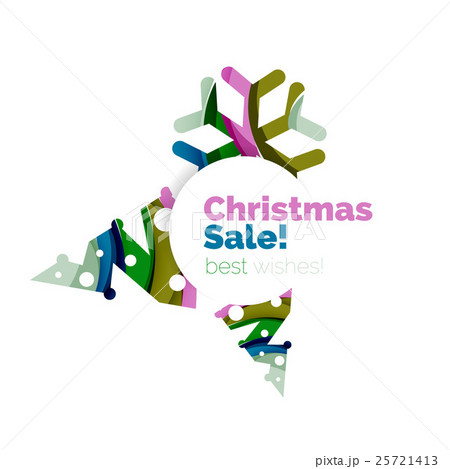 Christmas sale, vector greeting card or banner 25721413