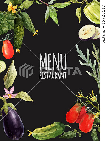 Watercolor menu template 25725117