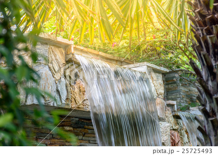 Beautiful waterfall in garden Beautiful waterfall in garden 25725493