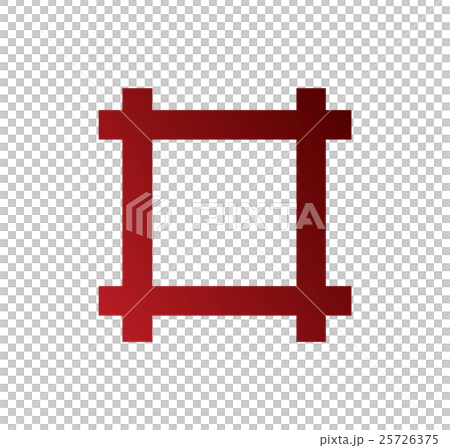 井伊氏家紋　井筒赤色 25726375