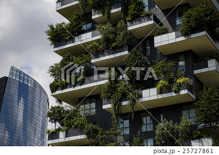 Modern buildings with vegetation in Italy Modern buildings with vegetation in Italy 25727861