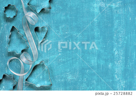 Painted blue background with decoration Painted blue background with decoration 25728882