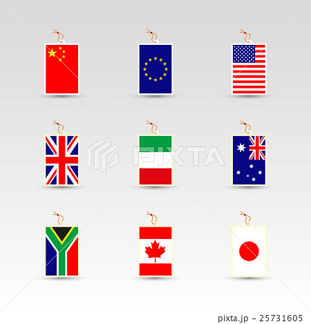 set of made in labels with national flag set of made in labels with national flag 25731605