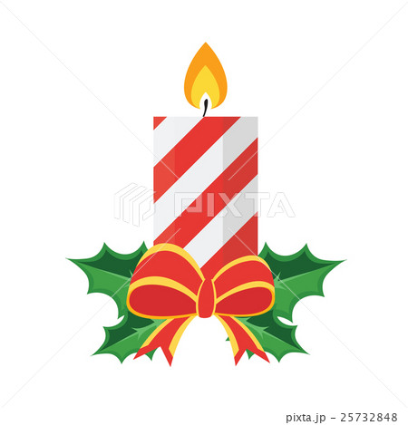 Christmas concept by Candle have a ribbon 25732848